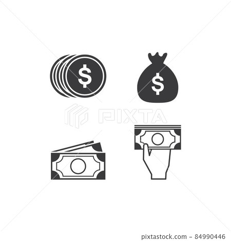 Currency hand and money icon 84990446