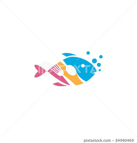 Seafood fork and spoon logo Seafood fork and spoon logo 84990469