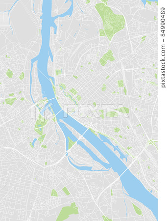 City map Riga, color detailed plan, vector illustration 84990489