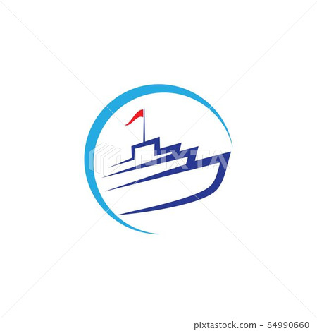 Cruise ship illustration design 84990660