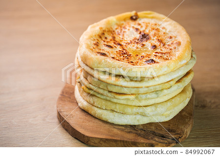 Khachapuri is cheese bread, traditional caucasian food Khachapuri is cheese bread, traditional caucasian food 84992067