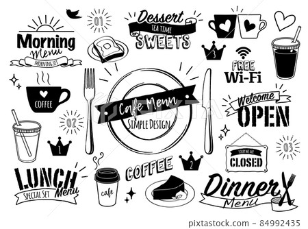 粉筆藝術設計咖啡館風格 粉筆藝術設計咖啡館風格 84992435