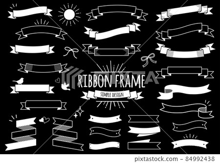 Ribbon title frame 84992438