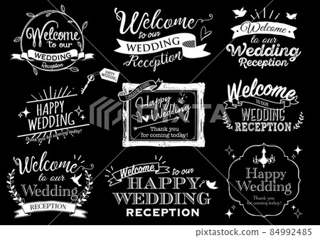 Wedding logo set 84992485