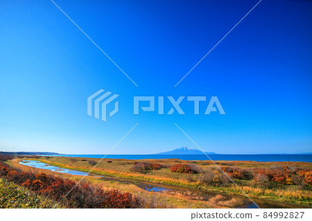 旅途中陽光明媚的禮文島利尻島 84992827