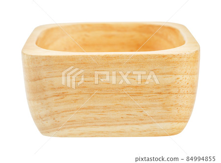 Empty square wooden cup. Empty square wooden cup. 84994855