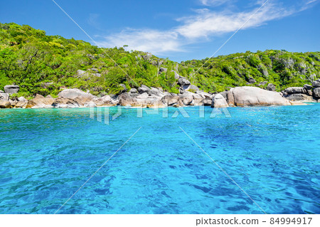 Turquoise water of Andaman Sea at Similan Islands, Khao Lak, Thailand, 84994917