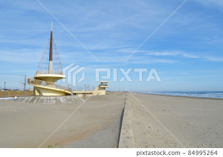 Fudodo Beach and Kujukuri Beach Tower at Kujukuri Town, Chiba Prefecture Fudodo Beach and Kujukuri Beach Tower at Kujukuri Town, Chiba Prefecture 84995264