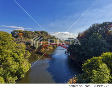[HDR] Shigiohashi Bridge over the dam lake 84995276