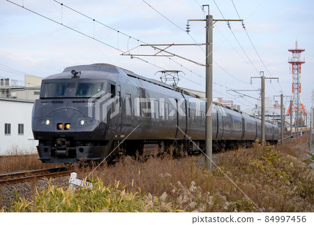 a.kamome ② 7 787 series limited express Kamome trains - Stock Photo