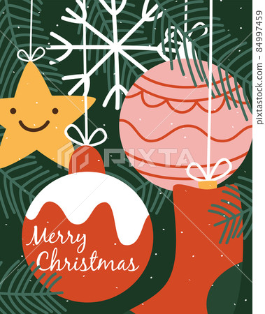 Greeting Christmas card for Merry Christmas. Greeting Christmas card for Merry Christmas. 84997459