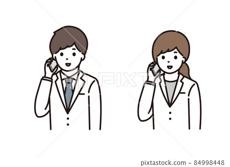 Pharmacist Doctor Male Female Smartphone Phone Pharmacist Doctor Male Female Smartphone Phone 84998448