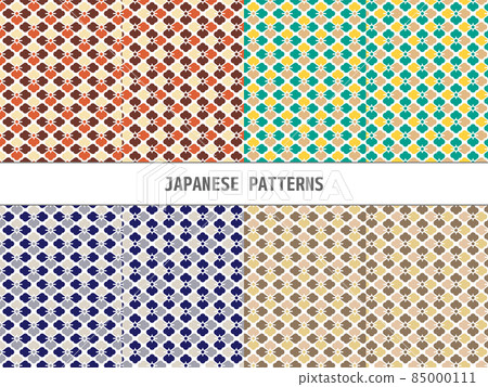 Japanese pattern Hanabishi set pattern swatch flower Hanabishi crest pattern background material background wallpaper pattern seamless 85000111