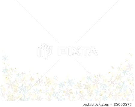 Snowflake wallpaper ⑥ (bottom, gold and silver, white background) Snowflake wallpaper ⑥ (bottom, gold and silver, white background) 85000575