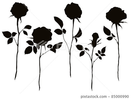 玫瑰剪影單色 85000990