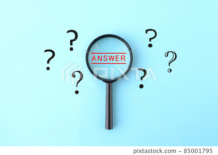 Discovery image of the answer with a magnifying glass Discovery image of the answer with a magnifying glass 85001795