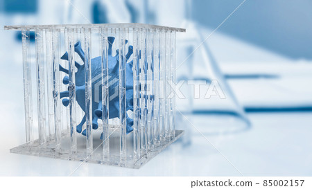 The virus in cage for medical or sci concept 3d rendering 85002157