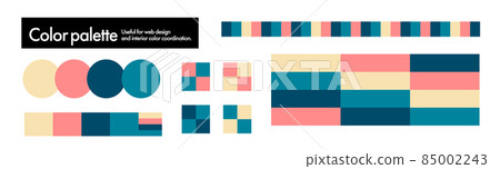 流行的調色板、配色方案、色卡、色板、基本色、 85002243