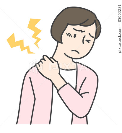 肩膀好像僵硬的女人 85003281