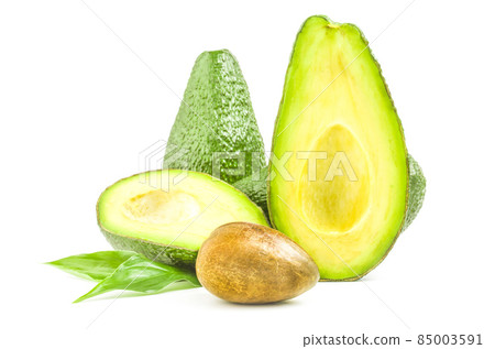Avocado isolated on a white background with clipping path Avocado isolated on a white background with clipping path 85003591