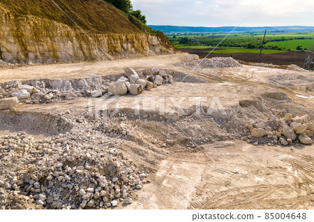 Open pit mining of construction sand stone materials. 85004648