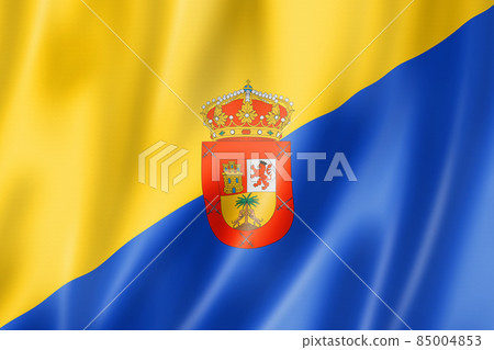 Gran Canaria, Canary islands flag, Spain 85004853
