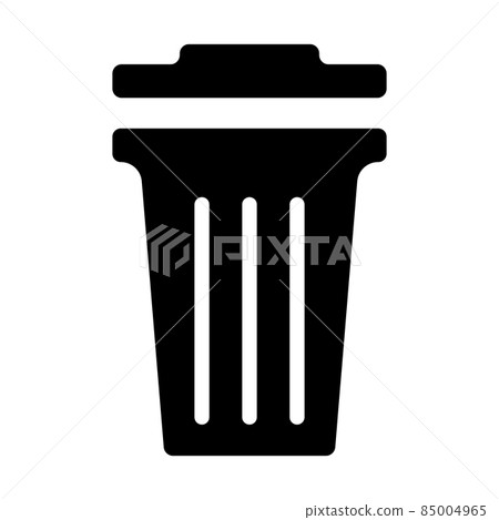 Trash bin icon, trash can with lid stock illustration Trash bin icon, trash can with lid stock illustration 85004965