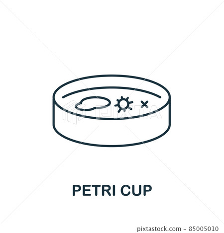 Petri Cup icon. Line element from bioengineering collection. Linear Petri Cup icon sign for web design, infographics and more. Petri Cup icon. Line element from bioengineering collection. Linear Petri Cup icon sign for web design, infographics and more. 85005010