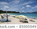 藍色的大海 藍天和海灘 沖繩慶良間群島 座間味島 Furuzamami Beach 85005049