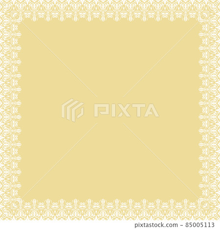Floral Abstract Square Vector Frame With Arabesques Floral Abstract Square Vector Frame With Arabesques 85005113