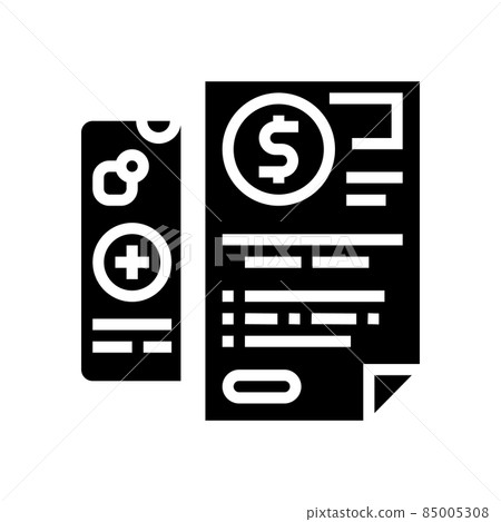 insurtech documentation glyph icon vector illustration 85005308