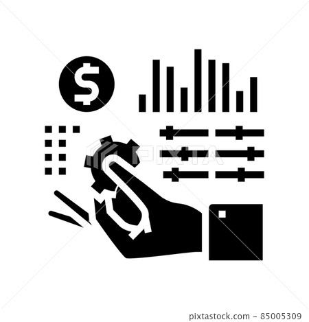 regulation finance glyph icon vector illustration 85005309