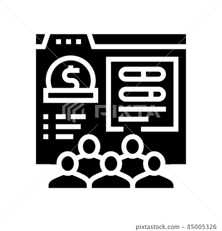 crowdfunding business glyph icon vector illustration crowdfunding business glyph icon vector illustration 85005326