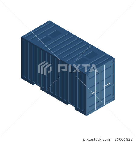 Cargo Container Isometric Composition - Stock Illustration [85005828 ...