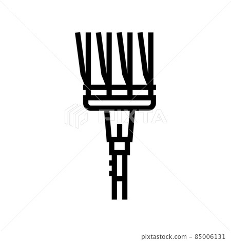 rakes farmer accessory line icon vector illustration 85006131