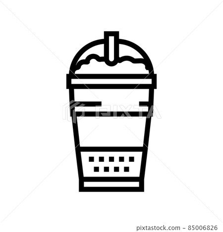 latte macchiato coffee line icon vector illustration latte macchiato coffee line icon vector illustration 85006826