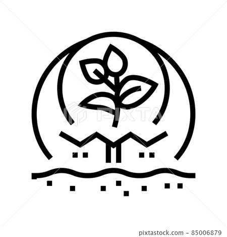 organic chemistry line icon vector illustration 85006879