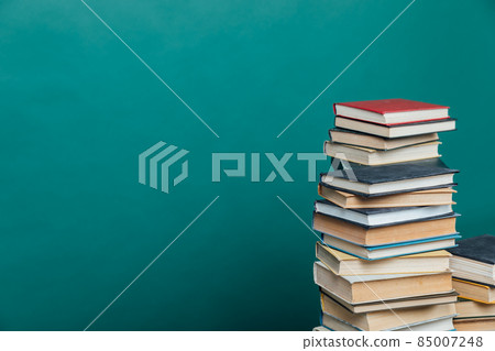 old study books in the university library for exams 85007248