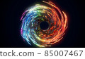 glowing glass trails. fiber optic technology concept with multiple lines. 3d illustration 85007467