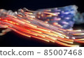 glowing glass trails. fiber optic technology concept with multiple lines. 3d illustration 85007468
