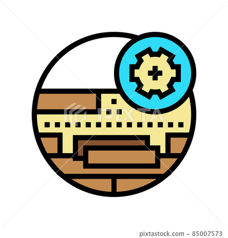 hardwood floor installation color icon vector illustration 85007573