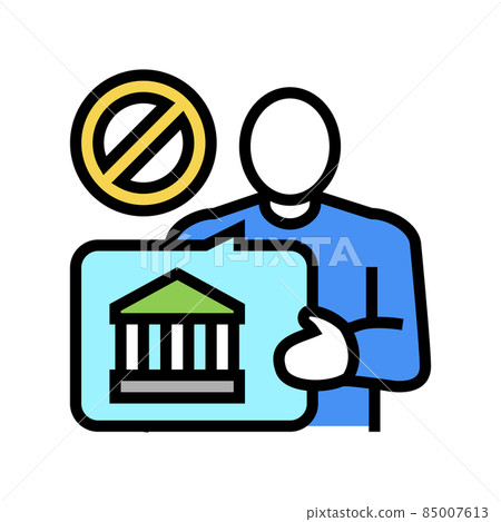 unbanked finance color icon vector illustration - Stock Illustration ...