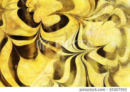 Suminagashi New Year Tiger Year Yellow Background Suminagashi New Year Tiger Year Yellow Background 85007993