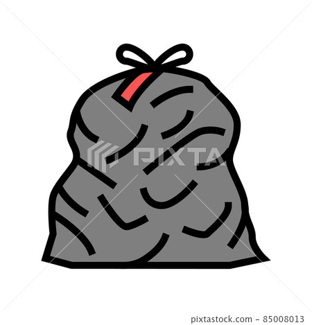 bag with rubbish color icon vector illustration 85008013