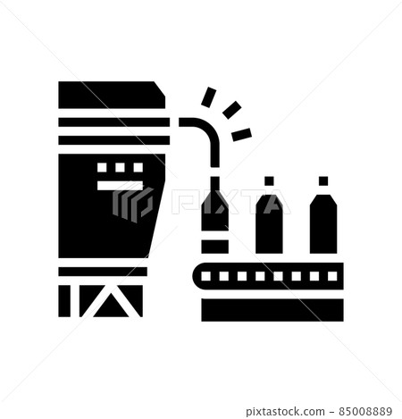 bottling maple syrup conveyor glyph icon vector illustration bottling maple syrup conveyor glyph icon vector illustration 85008889