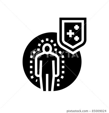 body immunity defense glyph icon vector illustration 85009024