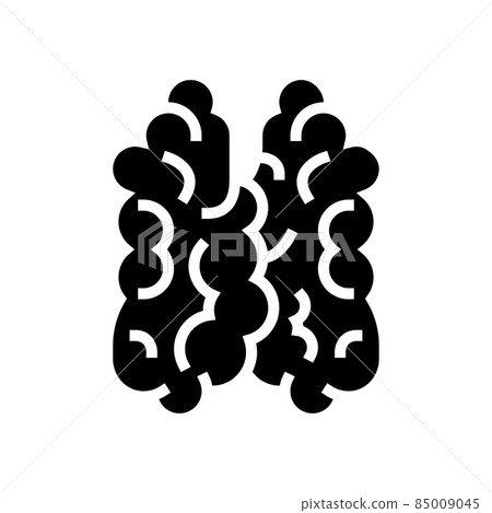 thymus of immune system glyph icon vector illustration 85009045