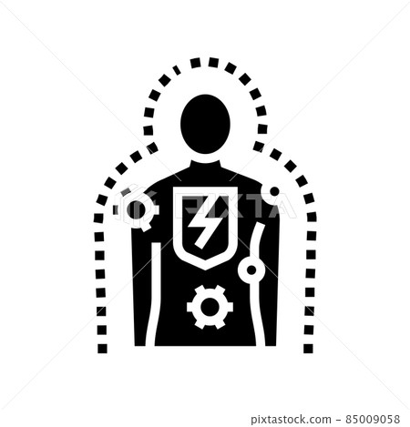 immunodeficiencies human glyph icon vector illustration 85009058