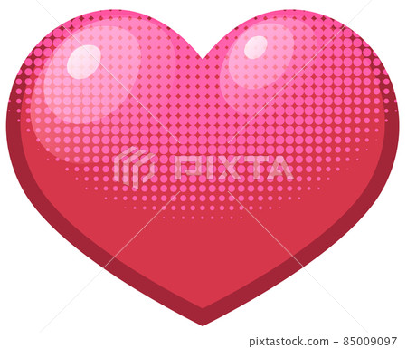 Glossy red heart with pink dotted Glossy red heart with pink dotted 85009097