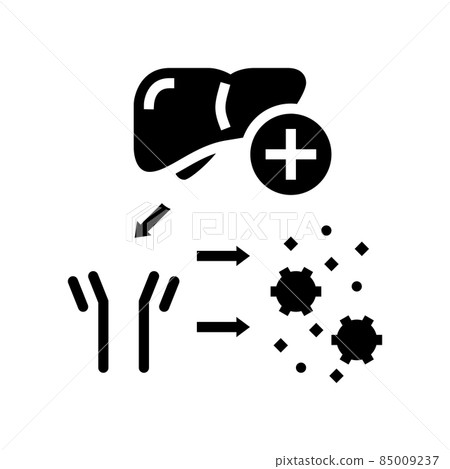 complement system glyph icon vector illustration 85009237